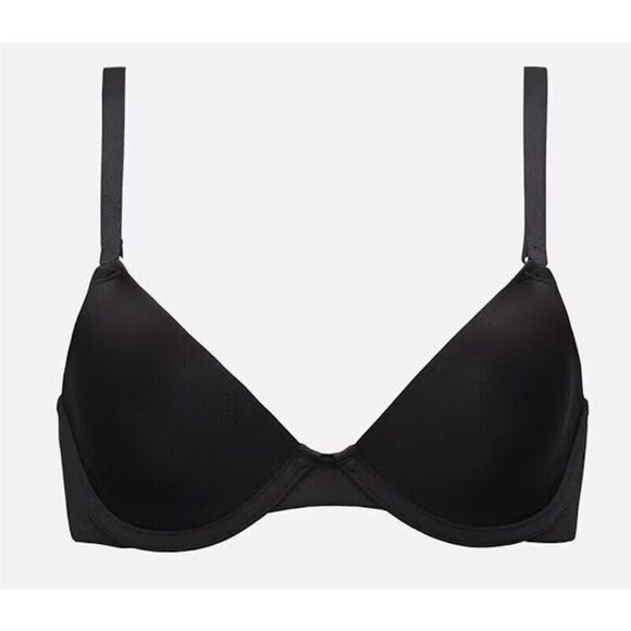NWOT CUUP 36D The Triangle Underwire Micro Fiber Black Bra 124226